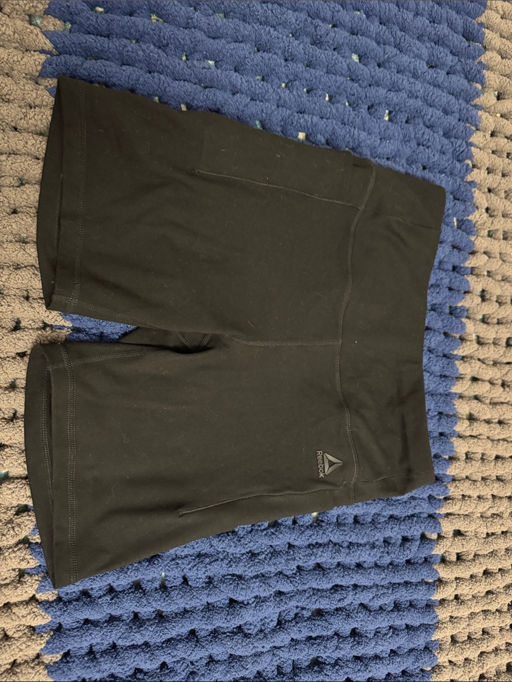 Reebok Black Compression Bike Shorts with Logo